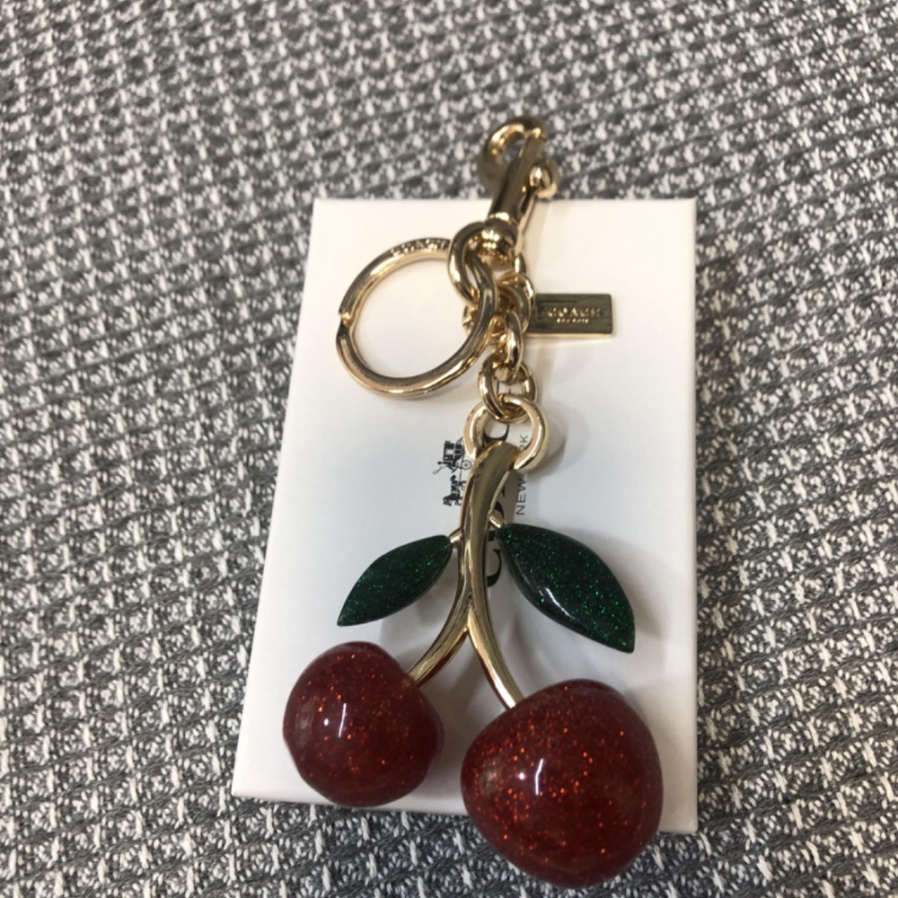 Coach Gold and Red Cherry Key Holder - Picture 4 of 7